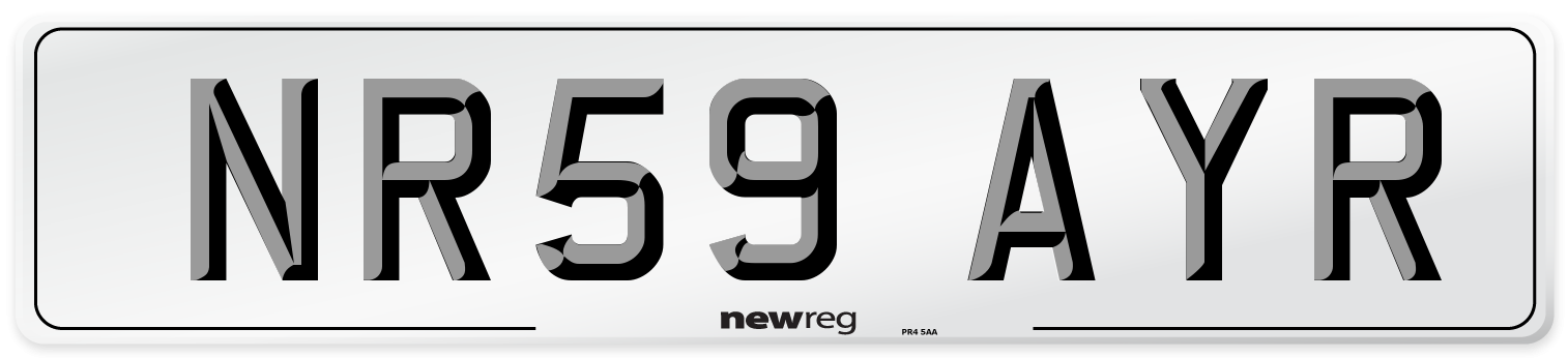 NR59 AYR Number Plate from New Reg